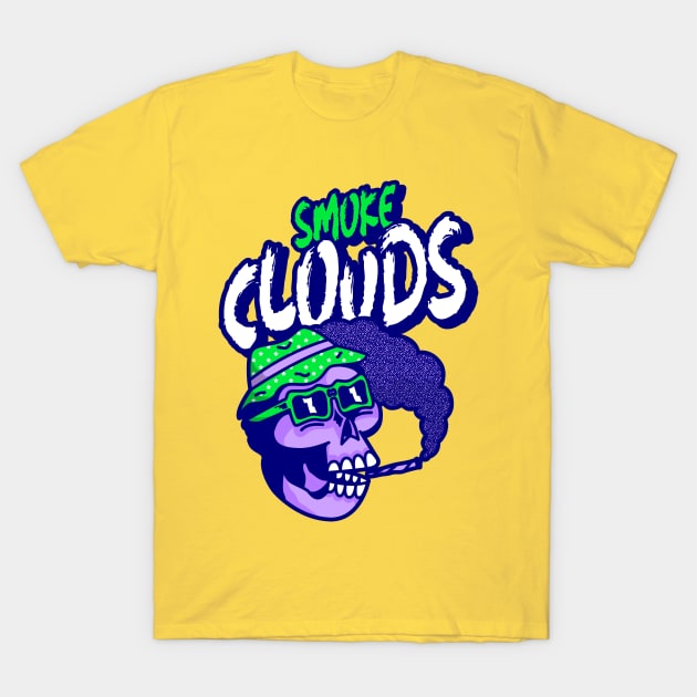 SMOKE CLOUDS SKULL SMOKE T-Shirt by Ganja Grip